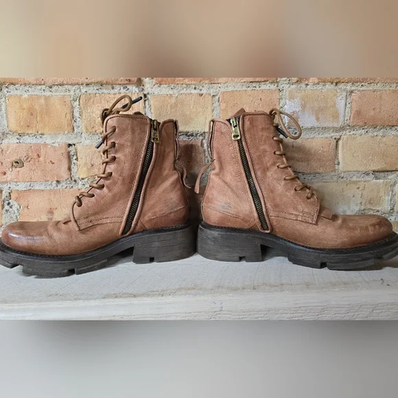 A.S.98 Tan Leather Ankle Boots - Picture 2 of 6